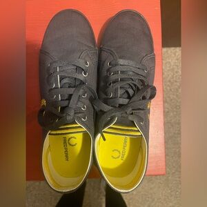 Fred Perry Black Canvas Sneakers